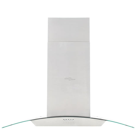 Vidaxl eilandafzuigkap 756 m³ u led 90 cm roestvrij staal