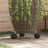 Vidaxl plantenrollers rond 28 cm gehard glas 2 st
