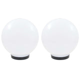 Vidaxl led-bollampen 2 st rond 25 cm pmma