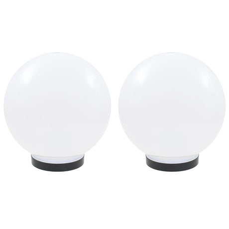 Vidaxl led-bollampen 2 st rond 25 cm pmma
