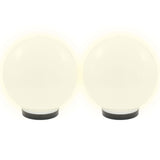 Vidaxl led-bollampen 2 st rond 25 cm pmma