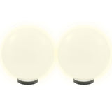 Vidaxl led-bollampen 2 st rond 30 cm pmma