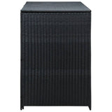 VidaXL Containerberging dubbel 148x80x111 cm poly rattan zwart