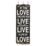 Vidaxl wandkapstok met 6 haken love live 120x40 cm