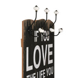 VidaXL Wandkapstok met 6 haken LOVE LIVE 120x40 cm