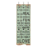 Vidaxl wandkapstok met 6 haken happy love 120x40 cm