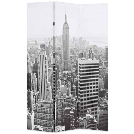 Vidaxl kamerscherm new york bij daglicht 120x170 cm zwart en wit