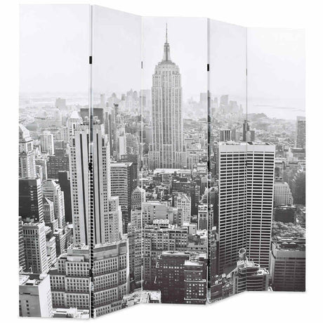 Vidaxl kamerscherm new york bij daglicht 200x170 cm zwart en wit