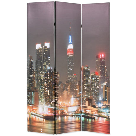 Vidaxl kamerscherm inklapbaar new york bij nacht 120x170 cm