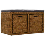 Vidaxl bankje met 2 manden 71x40x42 cm zeegras bruin