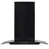 Vidaxl wandafzuigkap 756 m³ u 60 cm roestvrij staal zwart
