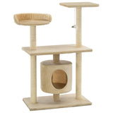 Vidaxl kattenkrabpaal met sisal krabpalen 95 cm beige