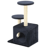 Vidaxl kattenkrabpaal met sisal krabpalen 60 cm donkerblauw