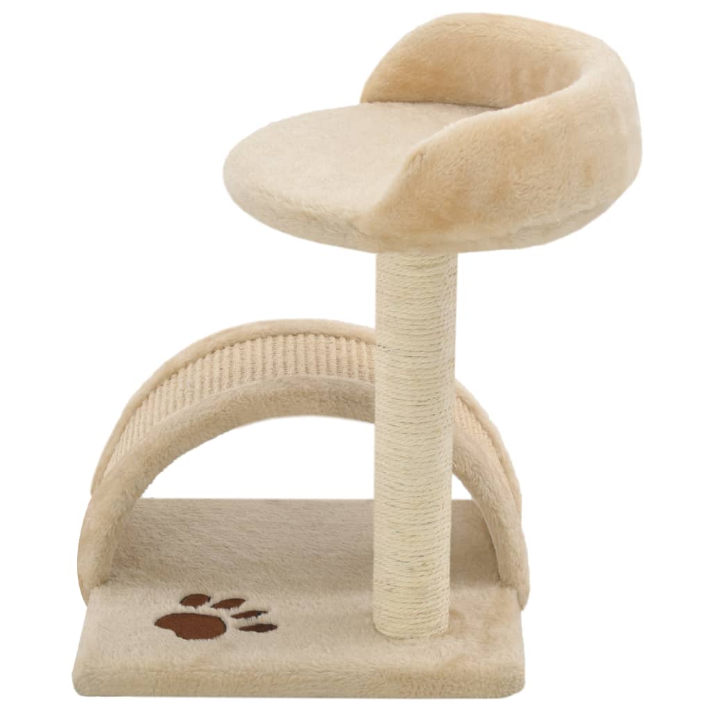 Vidaxl kattenkrabpaal met sisal krabpaal 40 cm beige en bruin