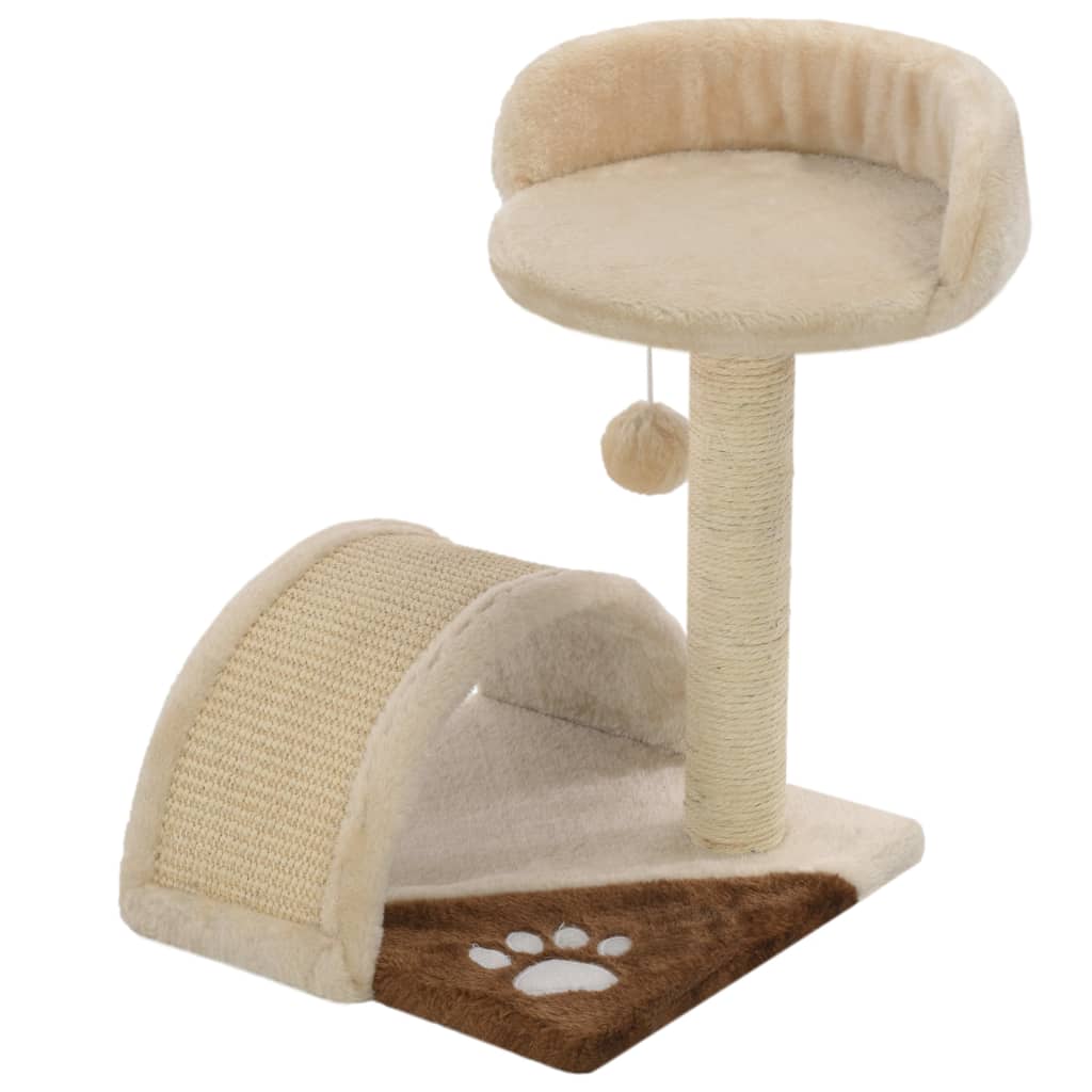 Vidaxl kattenkrabpaal met sisal krabpaal 40 cm beige en bruin