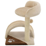 Vidaxl kattenkrabpaal met sisal krabpaal 40 cm beige en bruin