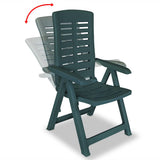 Vidaxl tuinstoelen 4 st verstelbaar kunststof groen