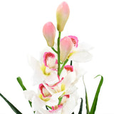 Vidaxl kunstplant met pot cymbidium orchidee 100 cm groen