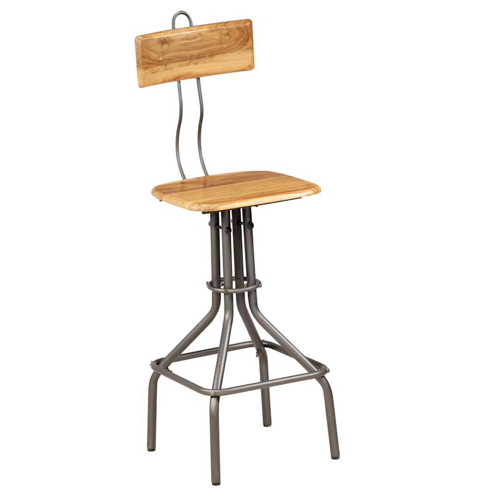 Vidaxl barkrukken 2 st massief gerecycled teakhout