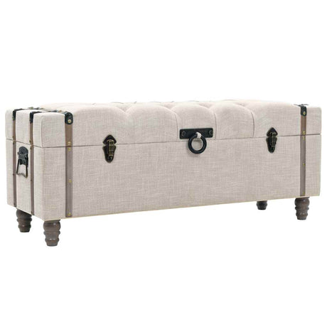 Vidaxl opbergbankenset 112x37x45 cm massief hout en staal 3-delig