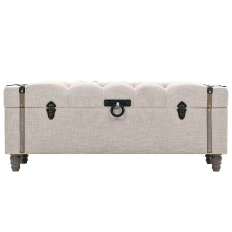 Vidaxl opbergbankenset 112x37x45 cm massief hout en staal 3-delig