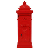 Vidaxl pilaar brievenbus vintage stijl roestbestendig aluminium rood