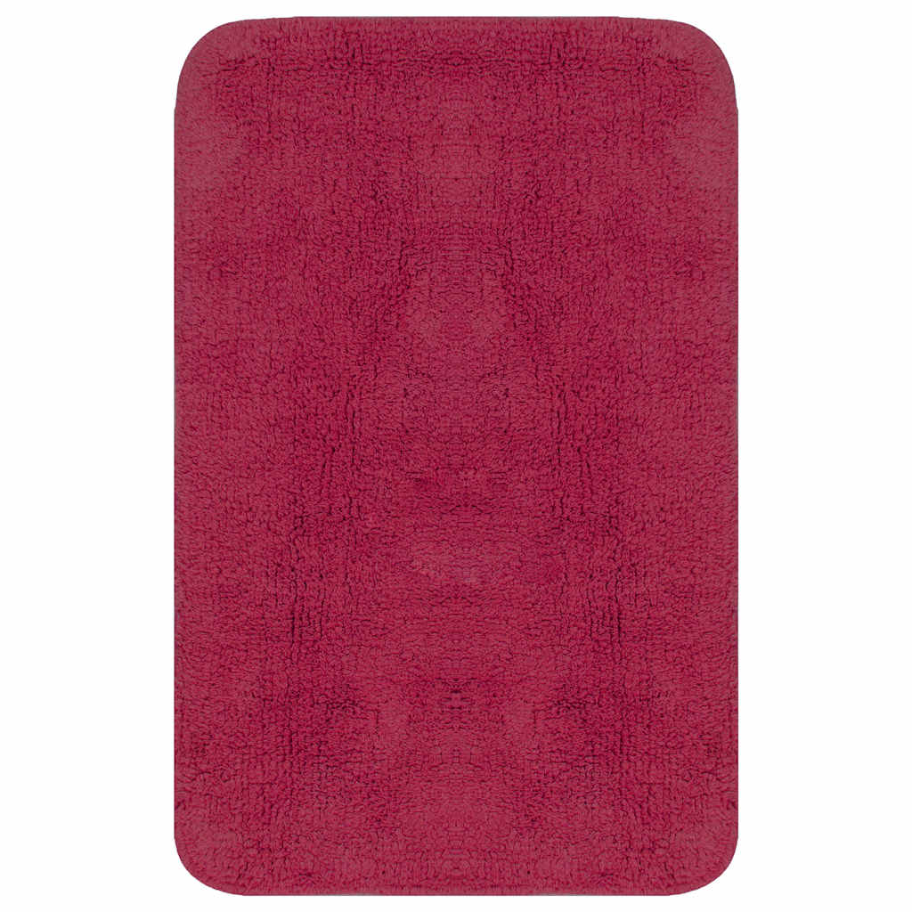Vidaxl badmattenset stof fuchsia 3-delig