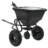 Vidaxl strooiwagen sleepmodel 45 l 125x74x79 cm pvc en staal