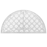 Vidaxl bijzettafel vintage stijl half rond 72x36x74 cm metaal zilver