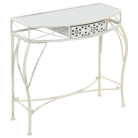 Vidaxl bijzettafel franse stijl 82x39x76 cm metaal wit