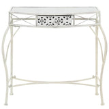 Vidaxl bijzettafel franse stijl 82x39x76 cm metaal wit