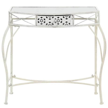 Vidaxl bijzettafel franse stijl 82x39x76 cm metaal wit