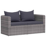 Vidaxl tuinhoekbanken 2 st poly rattan grijs