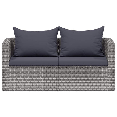 Vidaxl tuinhoekbanken 2 st poly rattan grijs
