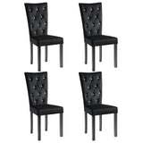 Vidaxl eetkamerstoelen 4 st fluweel zwart
