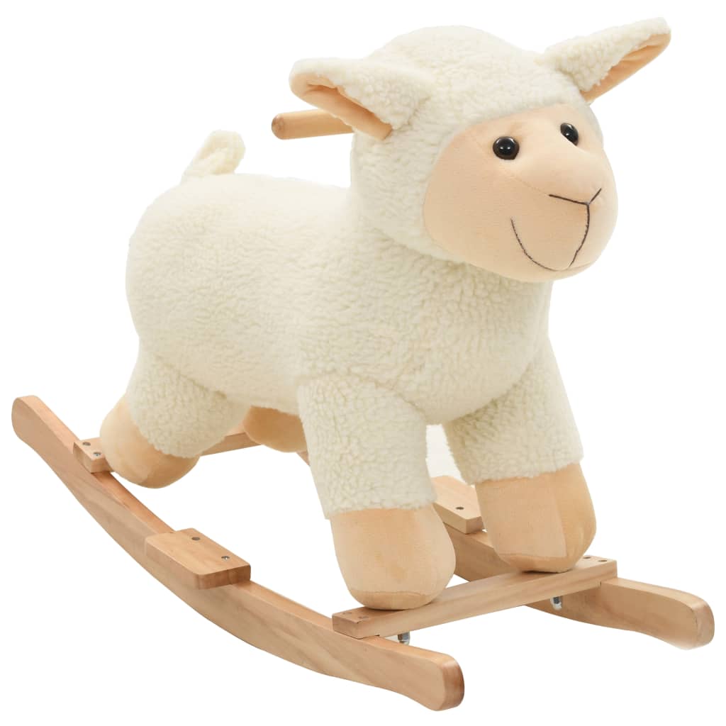 Vidaxl hobbeldier schaap 78x34x58 cm pluche wit