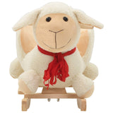 Vidaxl hobbeldier schaap met rugleuning 60x32x50 cm pluche wit