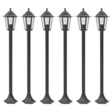 Vidaxl paalverlichting voor tuin e27 110 cm aluminium brons 6 st