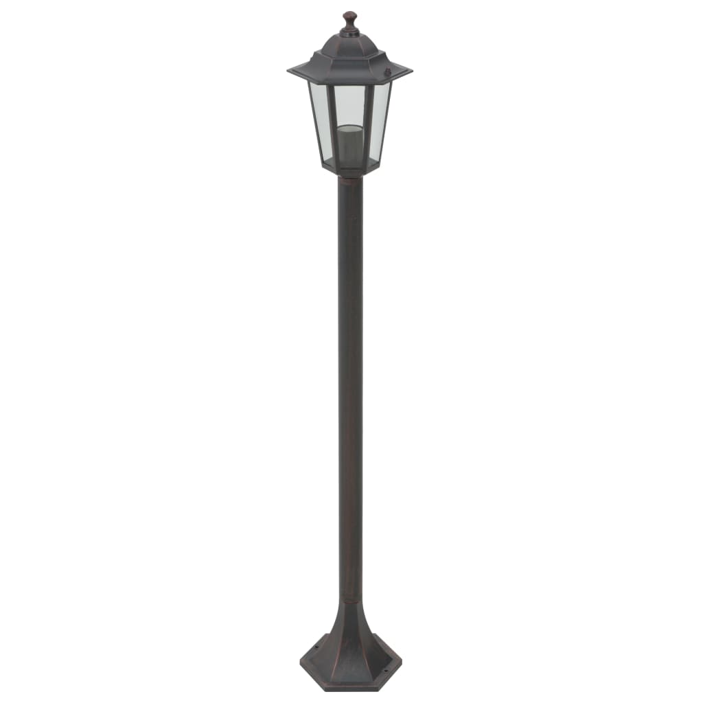 Vidaxl paalverlichting voor tuin e27 110 cm aluminium brons 6 st