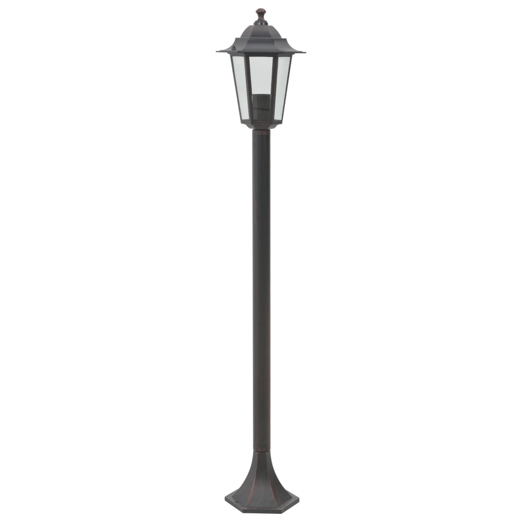 Vidaxl paalverlichting voor tuin e27 110 cm aluminium brons 6 st