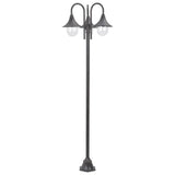 Vidaxl paalverlichting tuin e27 220 cm aluminium brons 3-delig