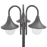 Vidaxl paalverlichting tuin e27 220 cm aluminium brons 3-delig