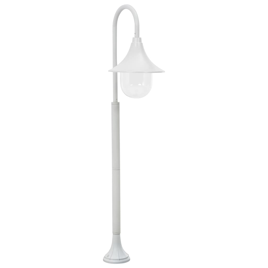 Vidaxl paalverlichting tuin e27 120 cm aluminium wit