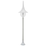 Vidaxl paalverlichting tuin e27 120 cm aluminium wit