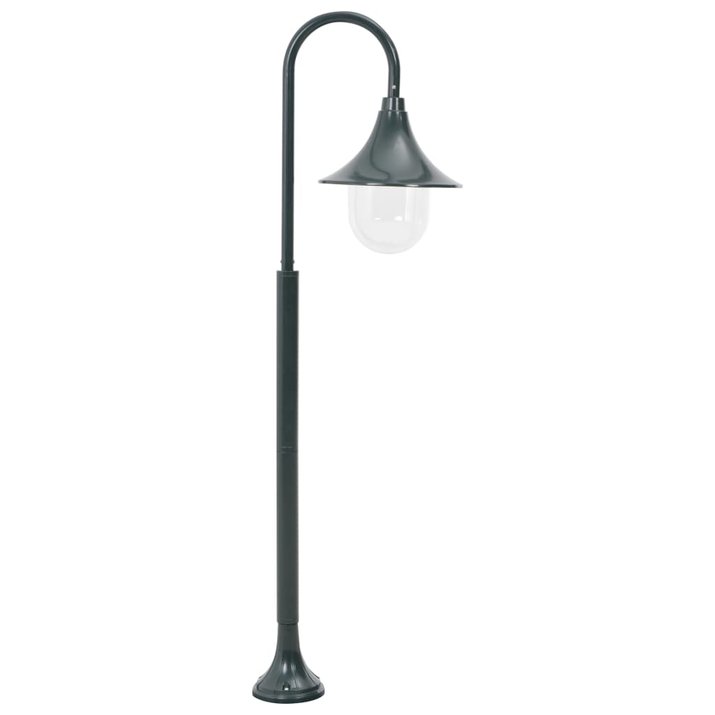 Vidaxl paalverlichting tuin e27 120 cm aluminium donkergroen