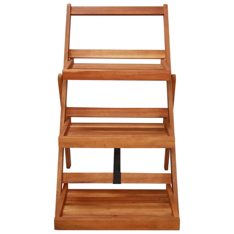 Vidaxl plantenstandaard 3-laags 50x63x80 cm massief acaciahout