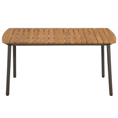 Vidaxl tuintafel 150x90x72 cm massief acaciahout en staal