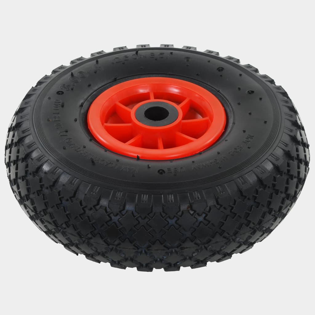 Vidaxl steekwagenwielen 2 st 3,00-4 (245x82) rubber