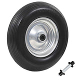 Vidaxl kruiwagenwiel met as 4,00-8 390 mm massief pu