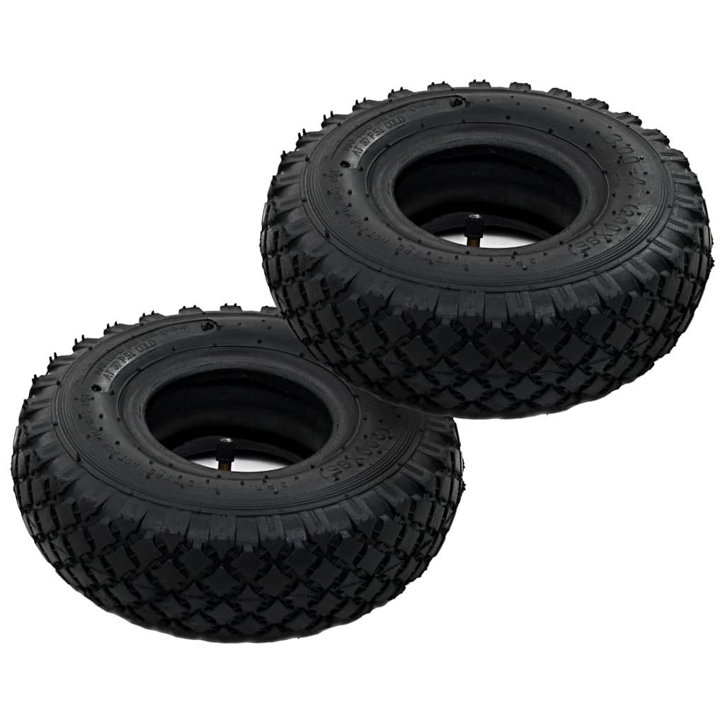 Vidaxl banden binnenbanden voor steekwagens 3,00-4 260x85 rubber 2 st